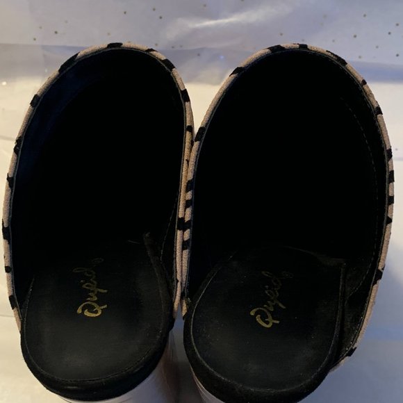 Zebra Print Mules heels Closed Toe Shoes - Picture 10 of 10